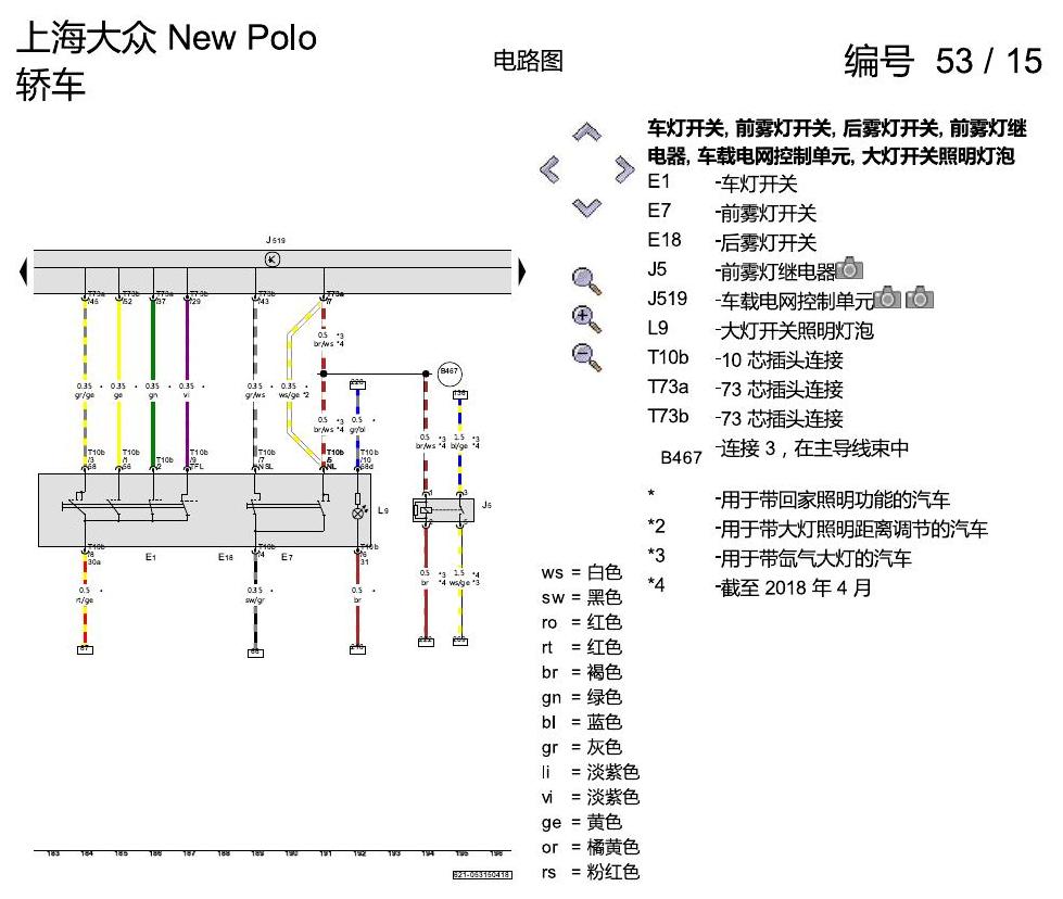 上海大众POLO 1.5 PQ25 基本装备 电路图