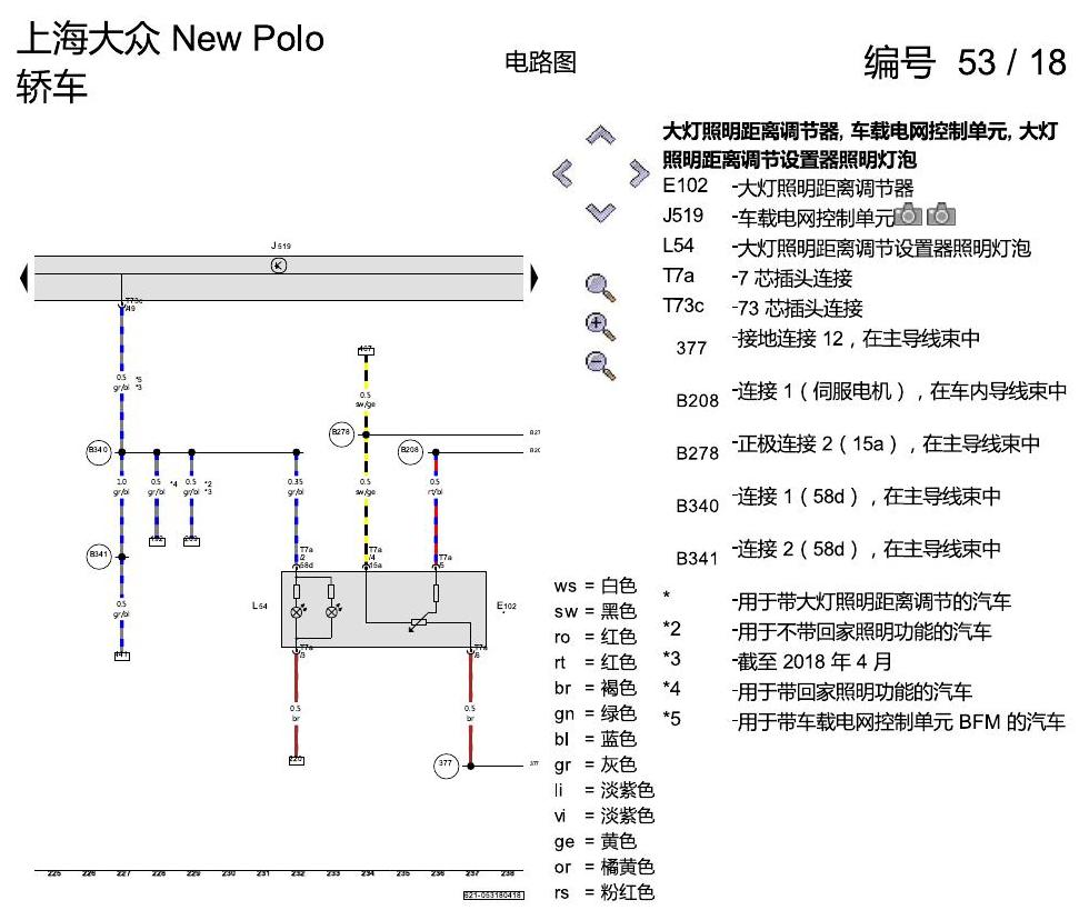 上海大众POLO 1.5 PQ25 基本装备 电路图