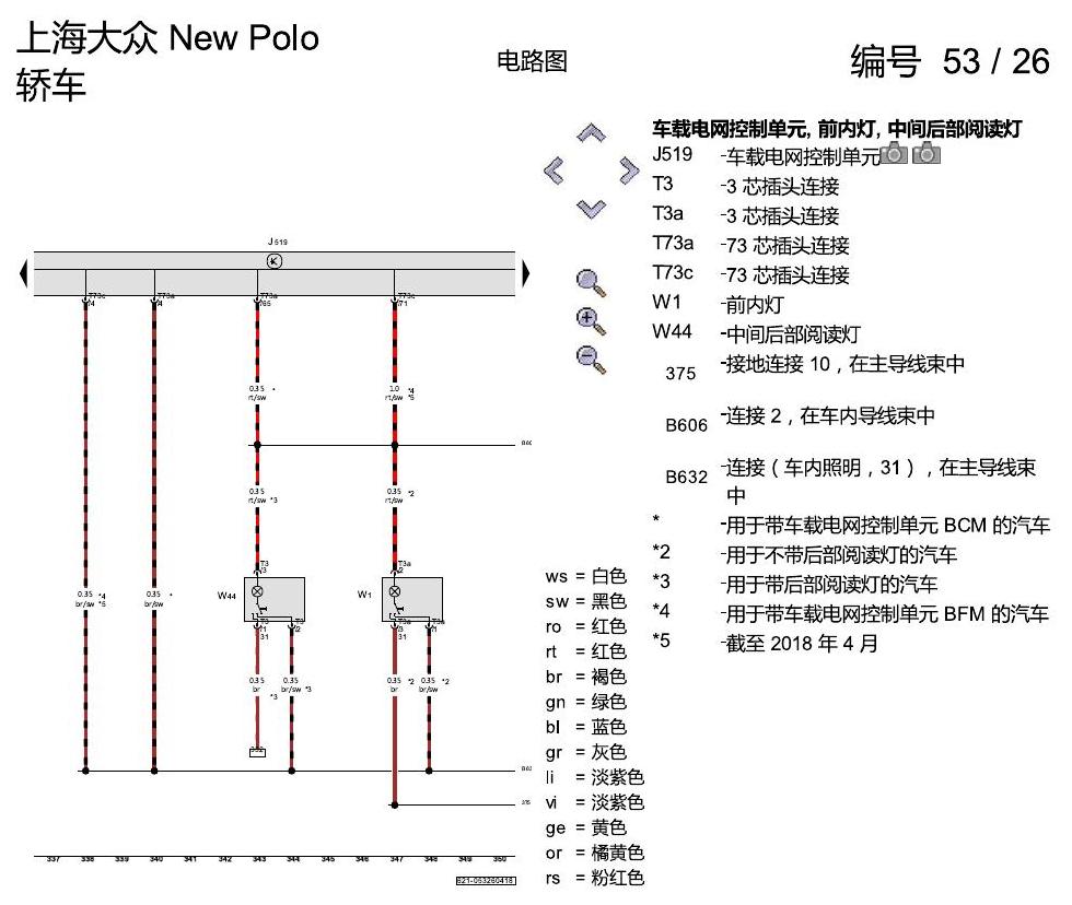上海大众POLO 1.5 PQ25 基本装备 电路图