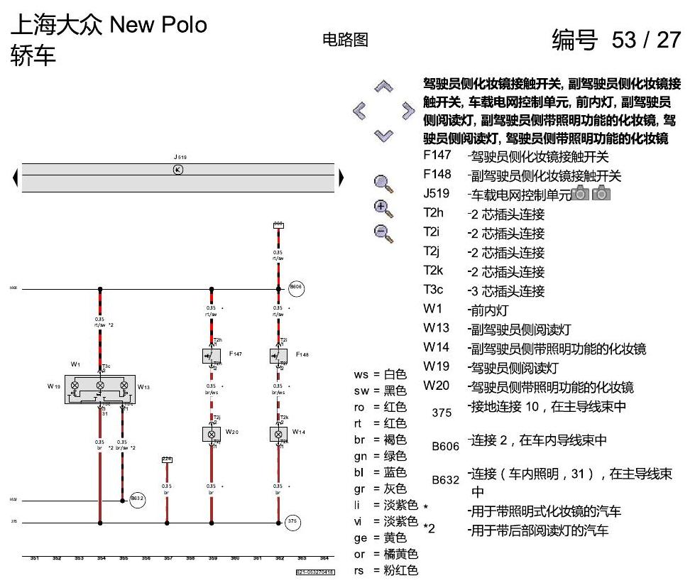 上海大众POLO 1.5 PQ25 基本装备 电路图