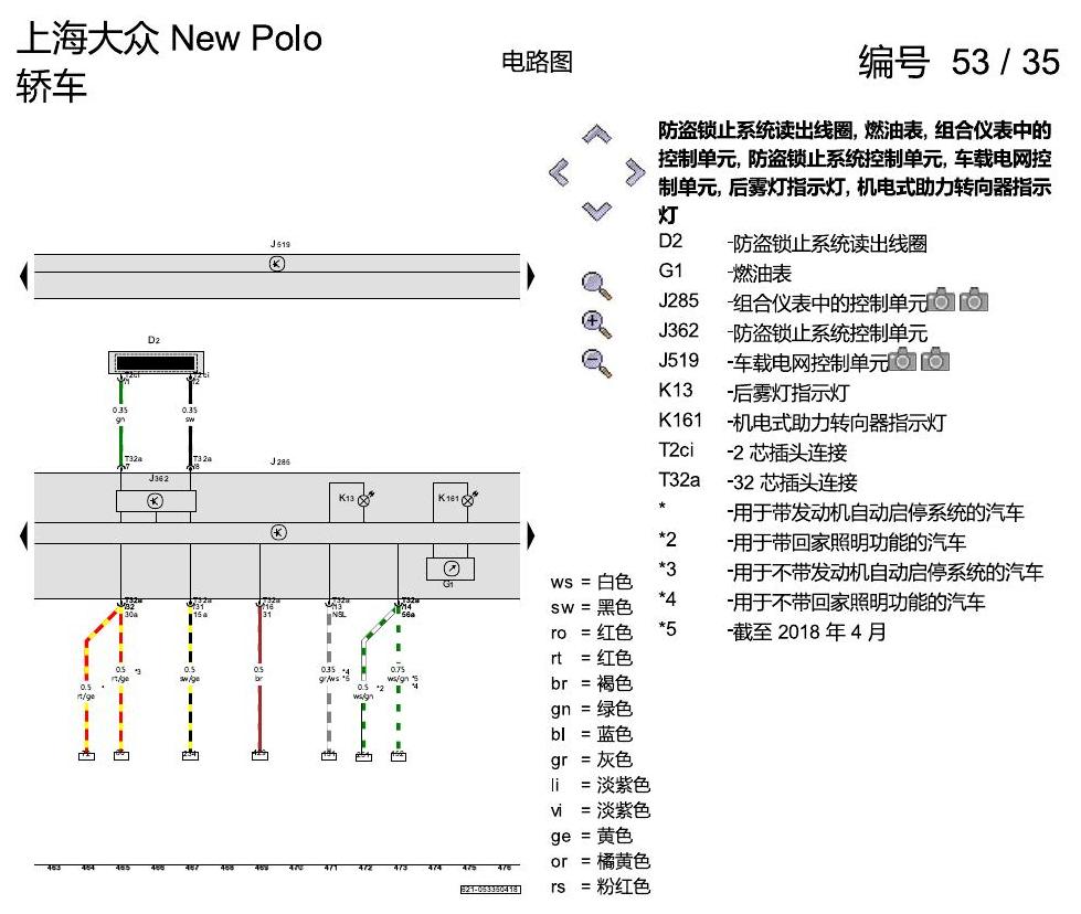 上海大众POLO 1.5 PQ25 基本装备 电路图