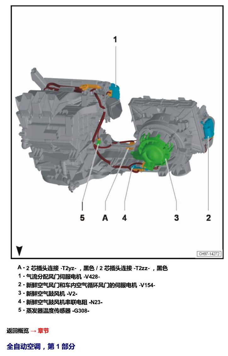 上海大众T-Cross 安装位置 汽车中部 电路图
