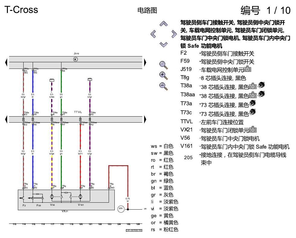 上海大众T-Cross 舒适便捷系统 电路图