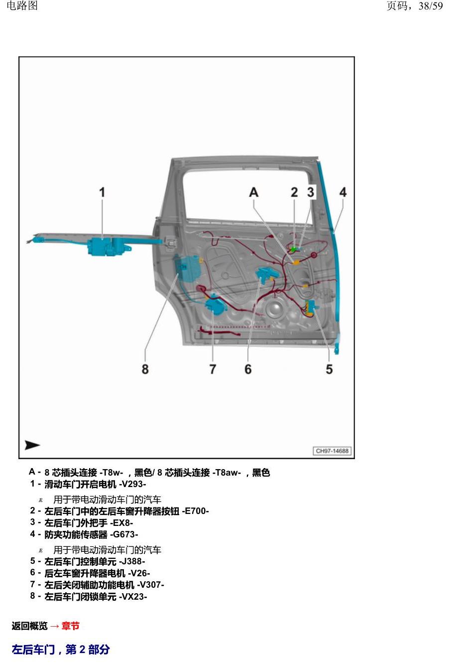 上海大众威然 汽车中部 电路图