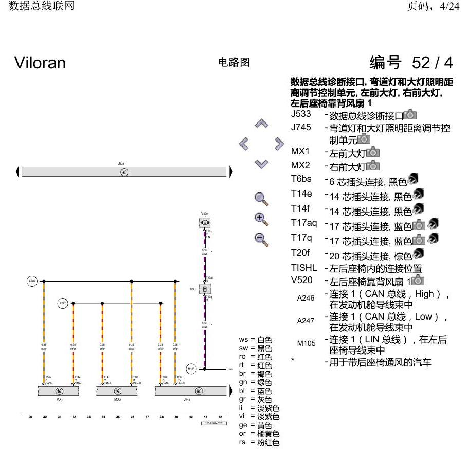 上海大众威然 数据总线联网 电路图