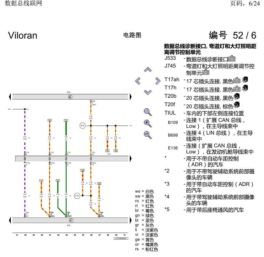 上海大众威然 数据总线联网 电路图