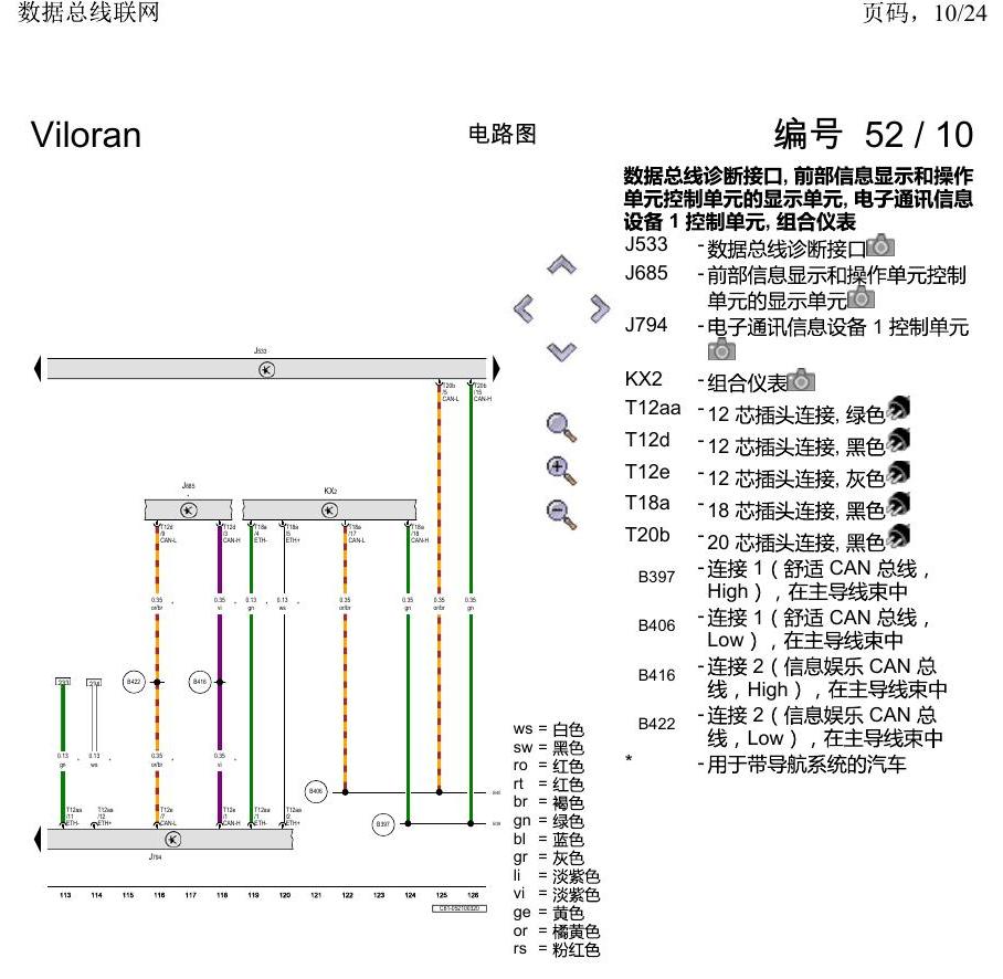 上海大众威然 数据总线联网 电路图