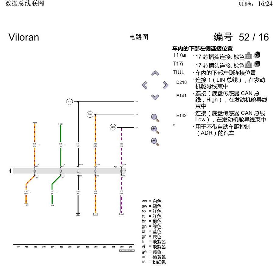 上海大众威然 数据总线联网 电路图