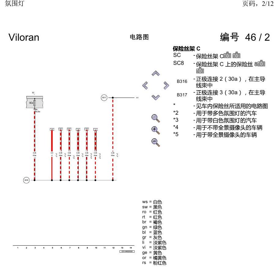 上海大众威然 氛围灯 电路图