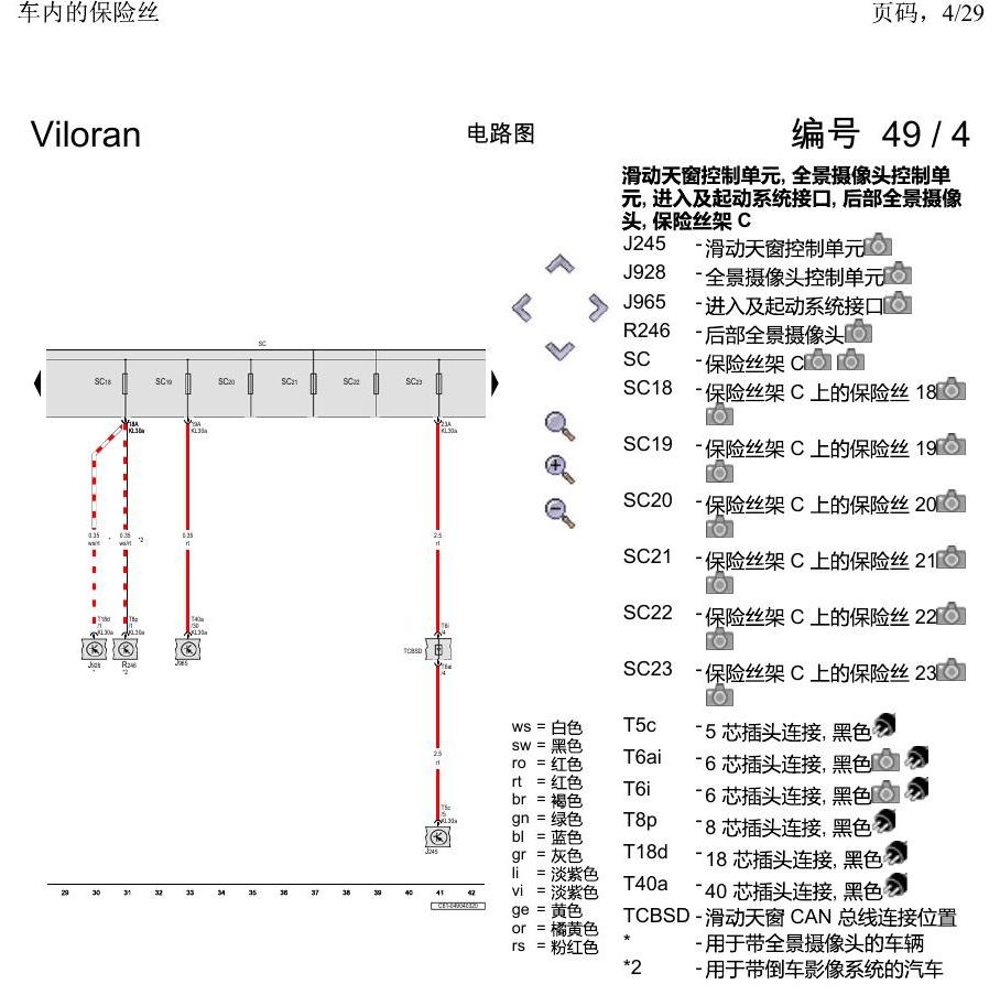 上海大众威然 车内的保险丝 电路图