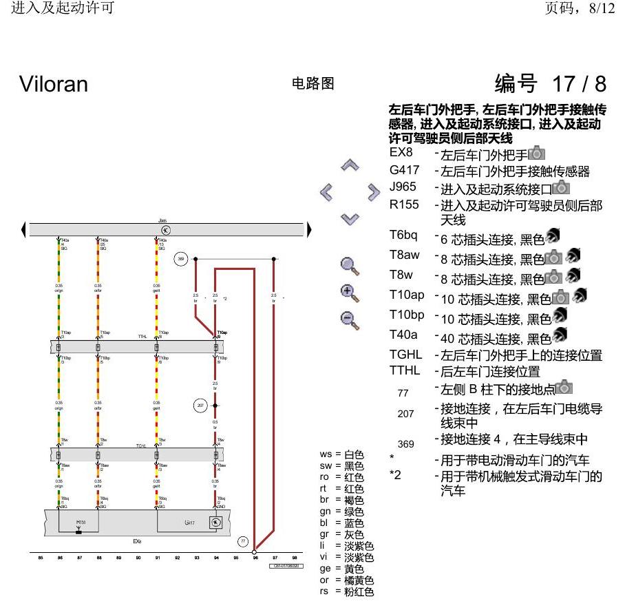 上海大众威然 进入及起动许可 电路图
