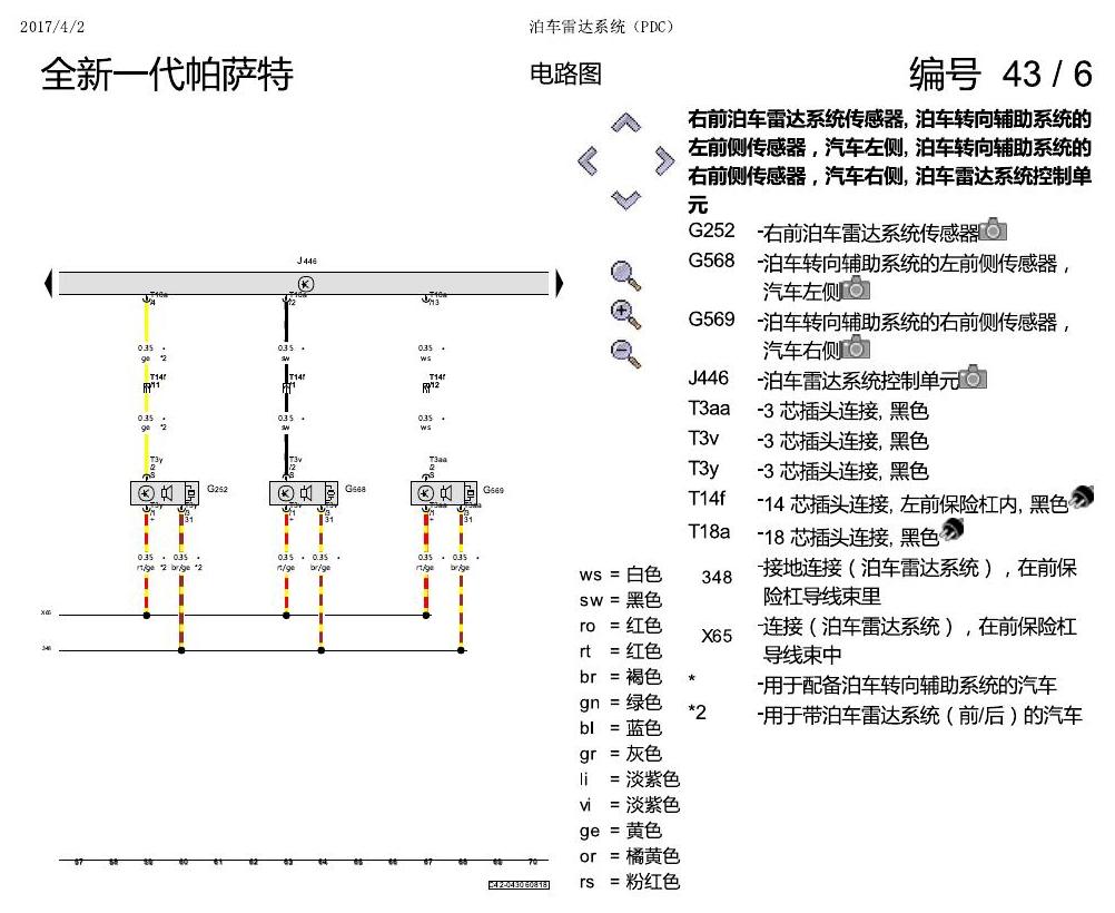 上海大众新帕MQB PDC 电路图