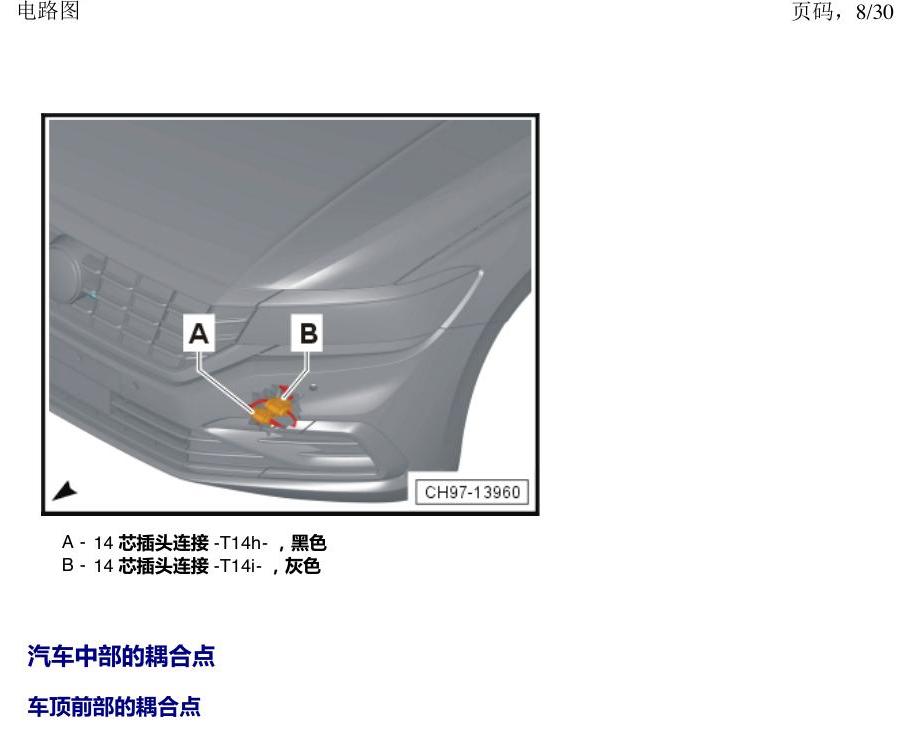 上海大众新帕MQB 安装位置 耦合点 电路图