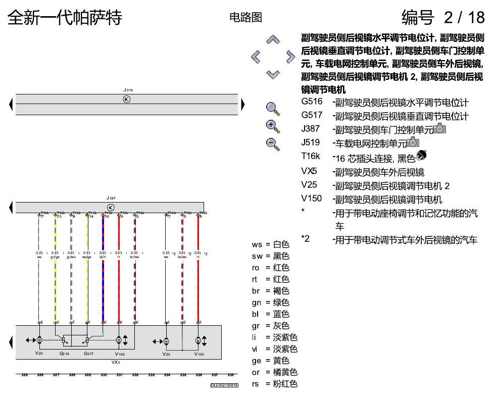 上海大众新帕MQB 舒适便捷系统 电路图