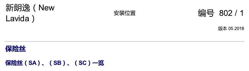 上海大众朗逸 保险 电路图