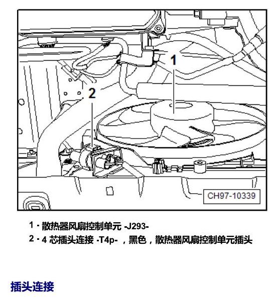 上海大众朗逸 发动机舱内的控制器 电路图