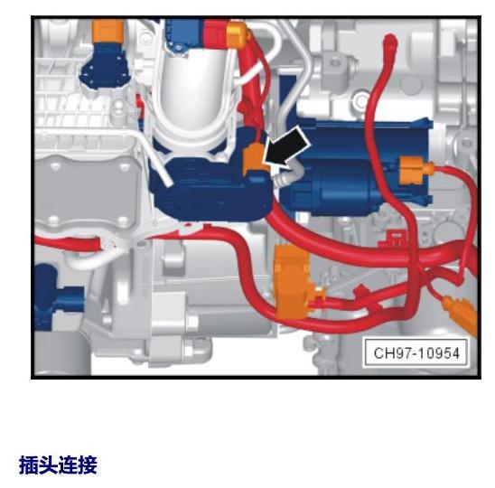 上海大众朗逸 发动机舱内的控制器 电路图