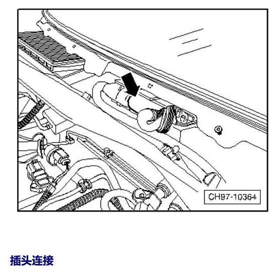 上海大众朗逸 发动机舱内的控制器 电路图