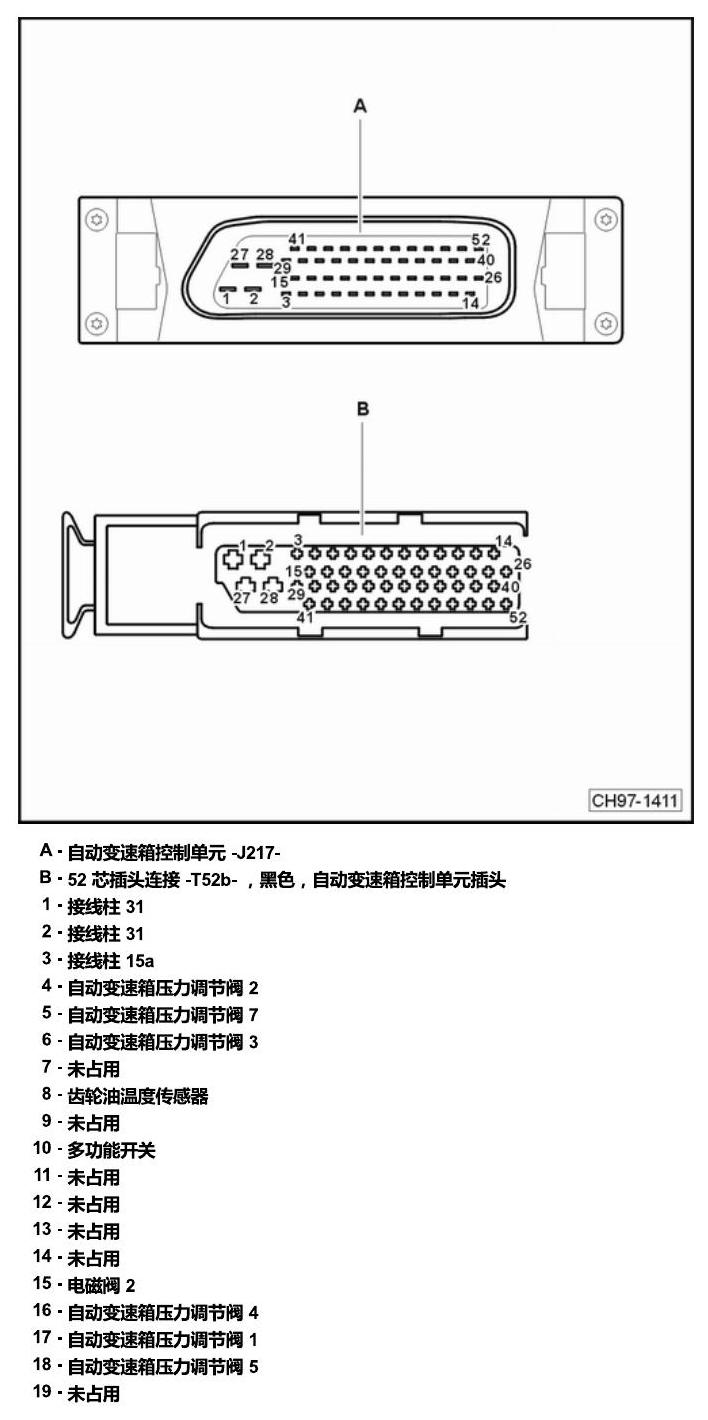 上海大众朗逸 发动机舱内的控制器 电路图