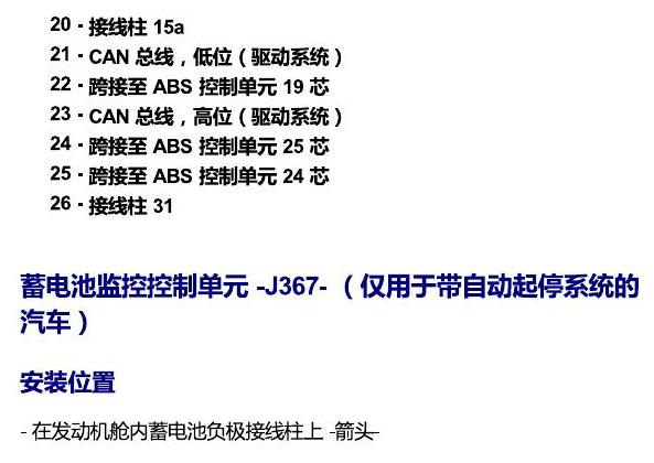 上海大众朗逸 发动机舱内的控制器 电路图