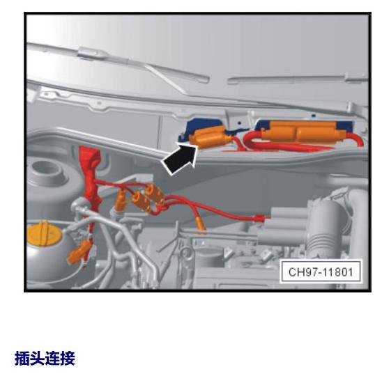 上海大众朗逸 发动机舱内的控制器 电路图
