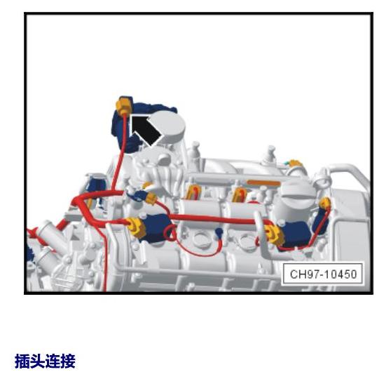 上海大众朗逸 发动机舱内的控制器 电路图