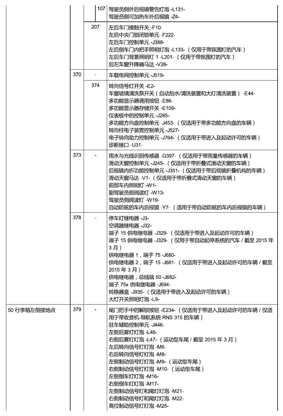 上海大众朗逸 接地 电路图