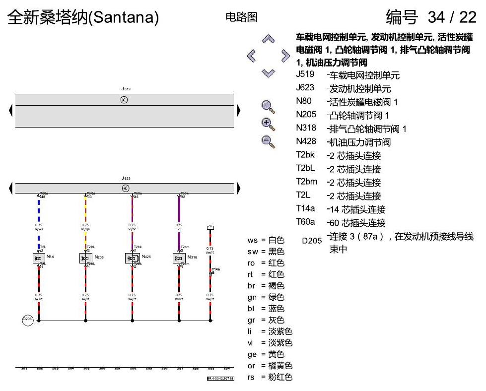 上海大众桑塔纳1.5 1.5 升汽油发动机 , DLX,DLXA,DLW,DLWA 电路图