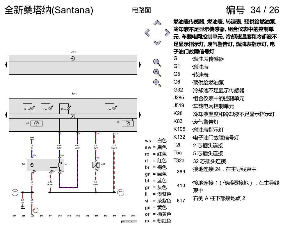 上海大众桑塔纳1.5 1.5 升汽油发动机 , DLX,DLXA,DLW,DLWA 电路图