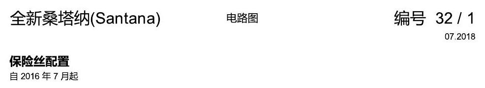 上海大众桑塔纳1.5 保险丝配置 电路图