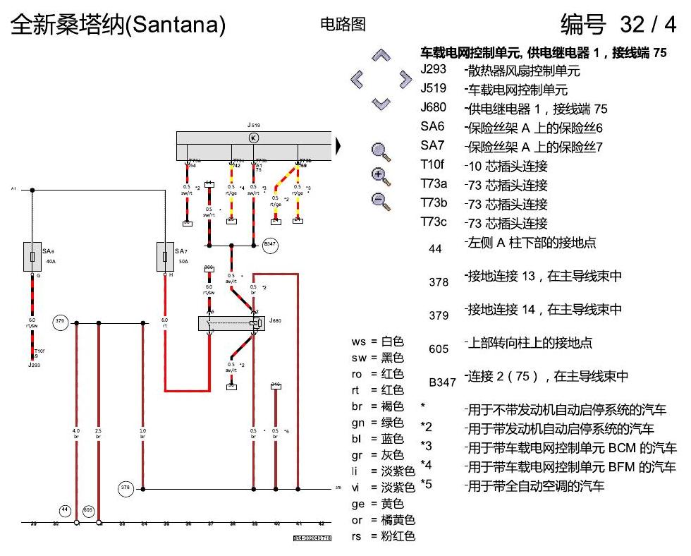 上海大众桑塔纳1.5 保险丝配置 电路图