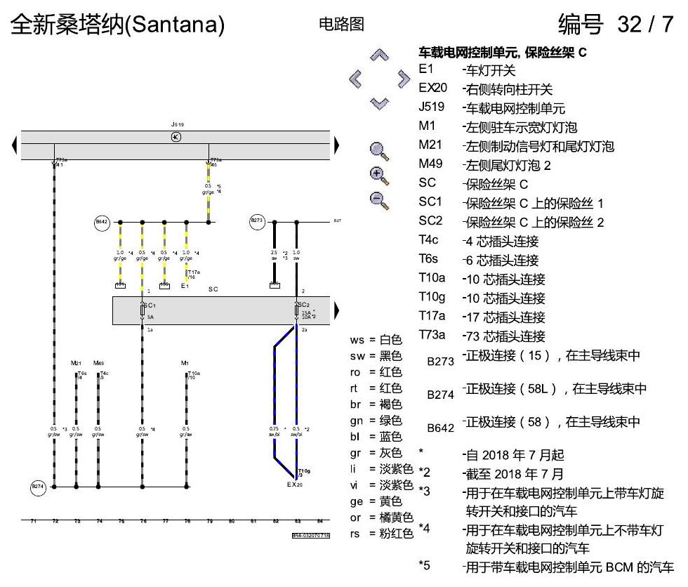 上海大众桑塔纳1.5 保险丝配置 电路图