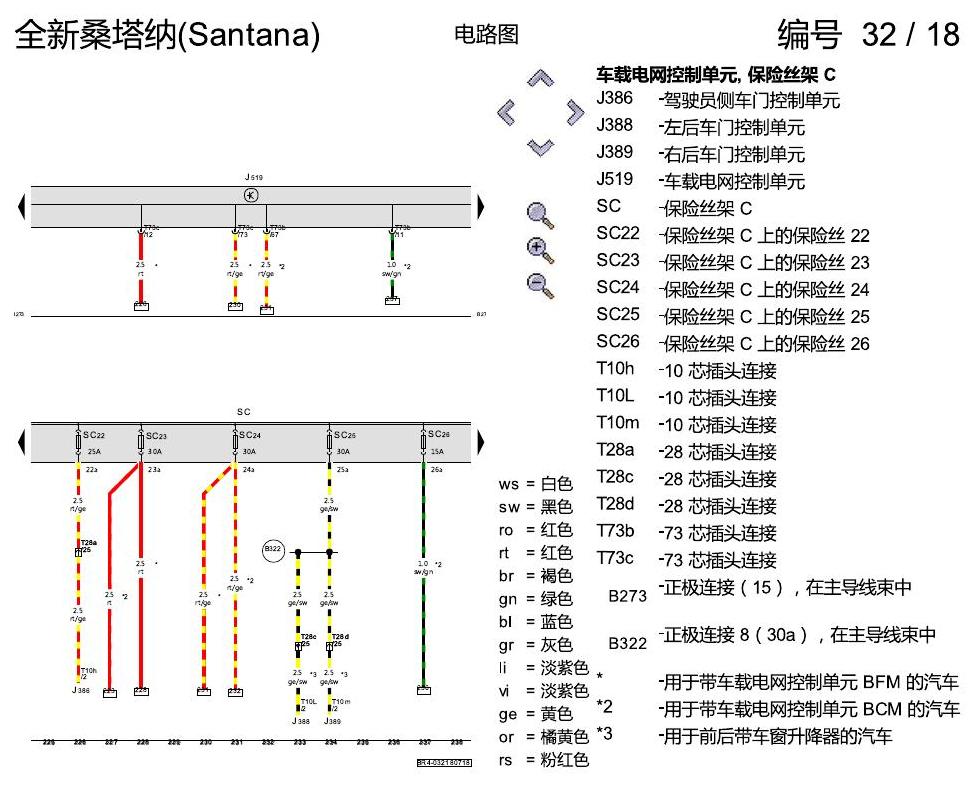 上海大众桑塔纳1.5 保险丝配置 电路图