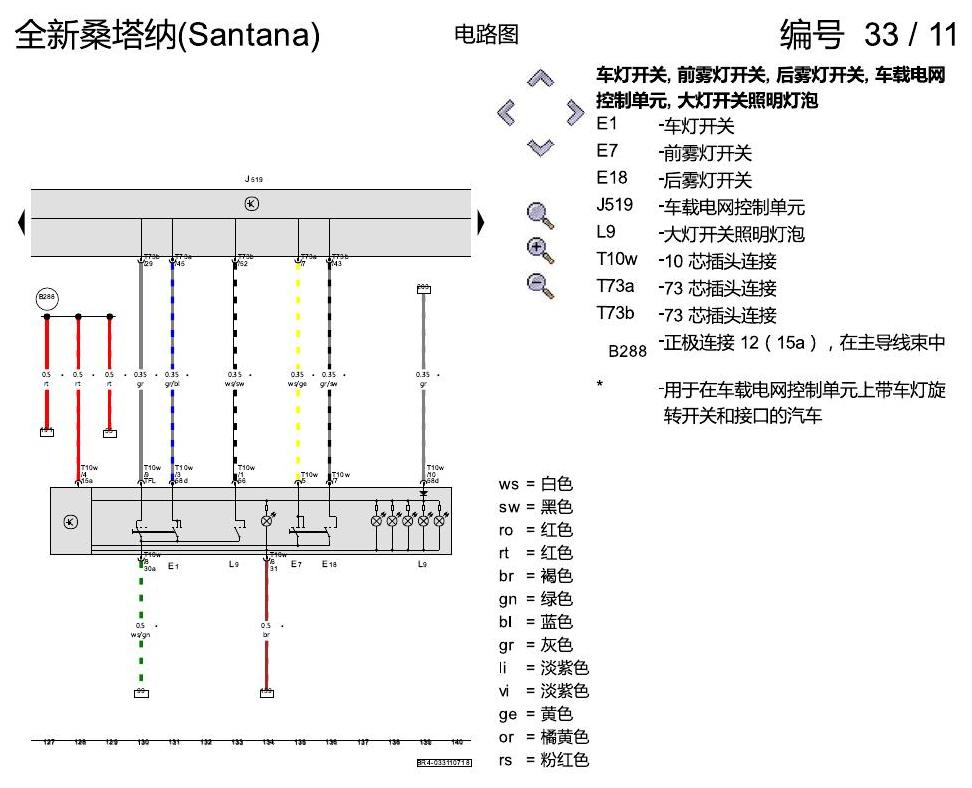 上海大众桑塔纳1.5 基本装备 电路图