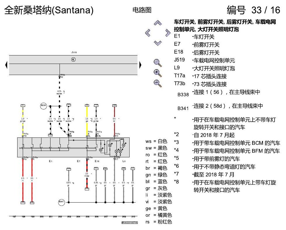 上海大众桑塔纳1.5 基本装备 电路图