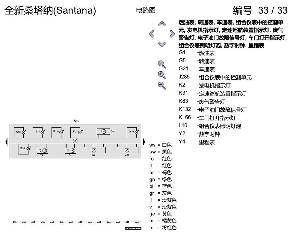 上海大众桑塔纳1.5 基本装备 电路图