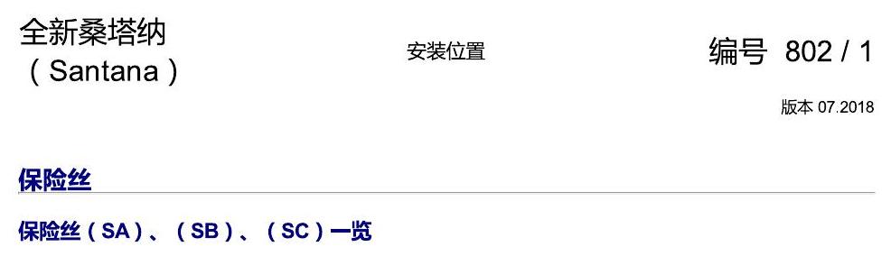 上海大众桑塔纳1.5 安装位置 保险丝 电路图