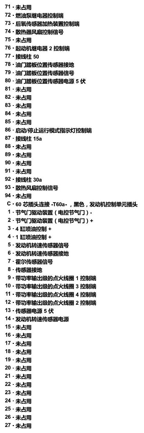 上海大众桑塔纳1.5 安装位置 发动机舱内的控制器 电路图