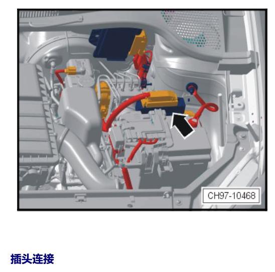 上海大众桑塔纳1.5 安装位置 发动机舱内的控制器 电路图