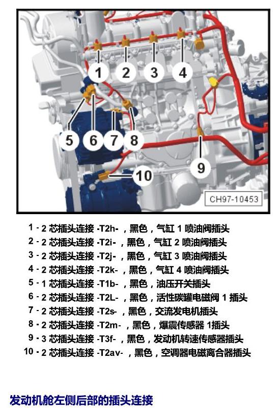 上海大众桑塔纳1.5 安装位置 插头 电路图