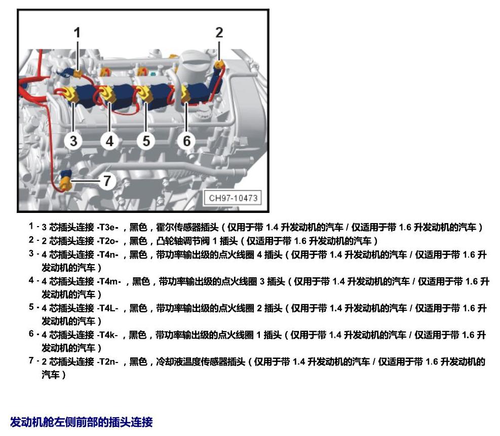 上海大众桑塔纳1.5 安装位置 插头 电路图