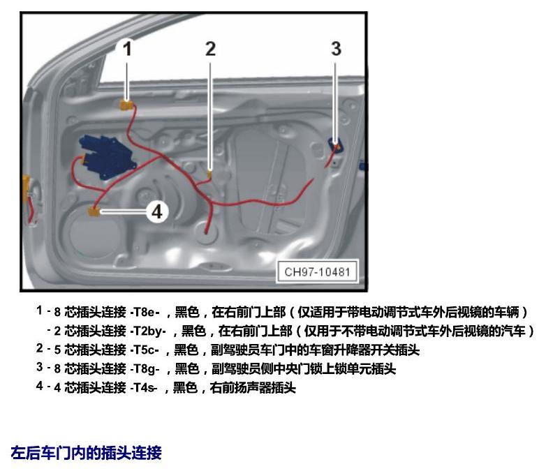 上海大众桑塔纳1.5 安装位置 插头 电路图
