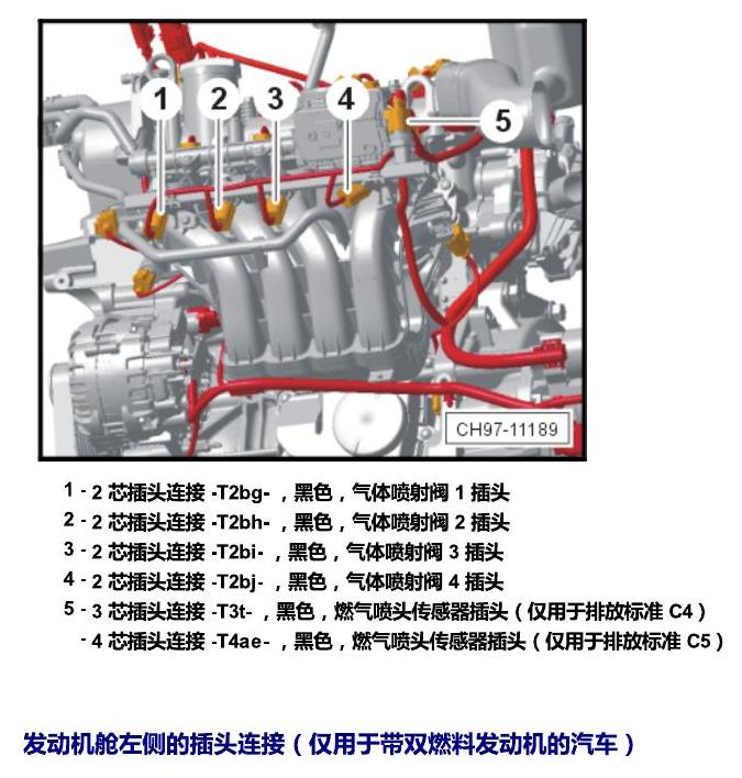 上海大众桑塔纳1.5 安装位置 插头 电路图