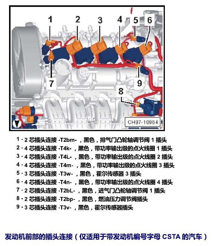 上海大众桑塔纳1.5 安装位置 插头 电路图