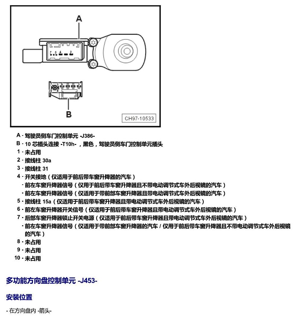 上海大众桑塔纳1.5 安装位置 车内空间的控制器 电路图