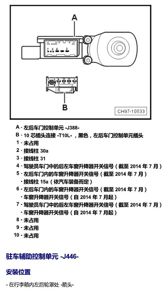 上海大众桑塔纳1.5 安装位置 车内空间的控制器 电路图