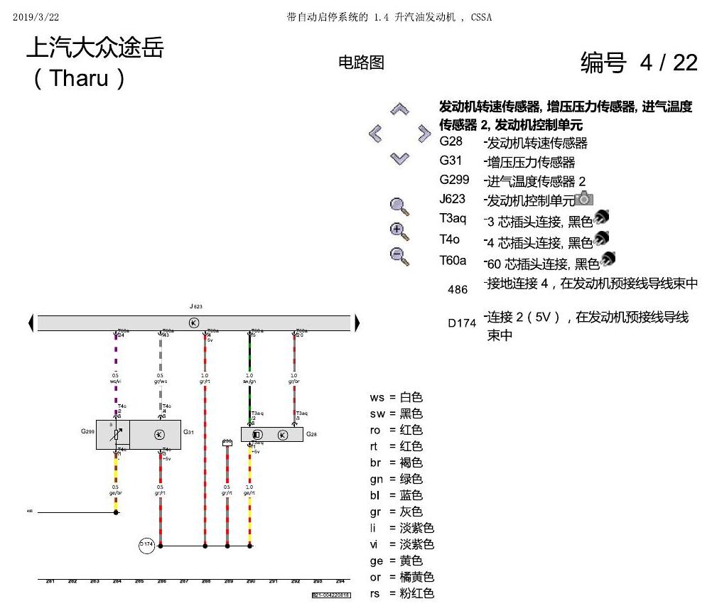 上海大众涂岳 1.4 发动机 CSSA 电路图