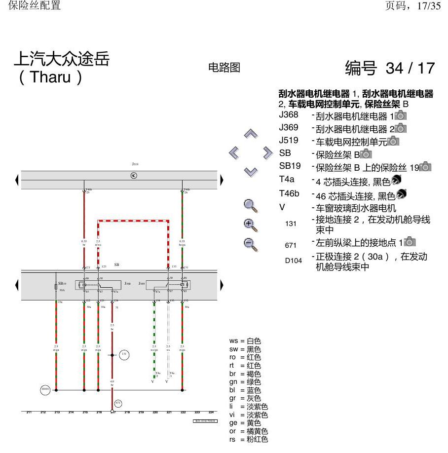 上海大众涂岳 保险丝配置 电路图