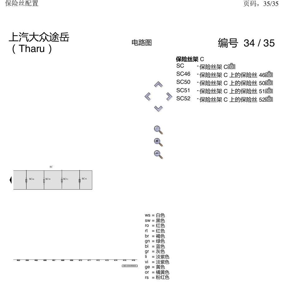 上海大众涂岳 保险丝配置 电路图
