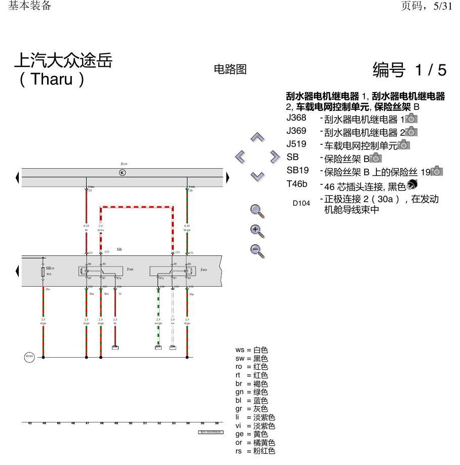 上海大众涂岳 基本装备 电路图